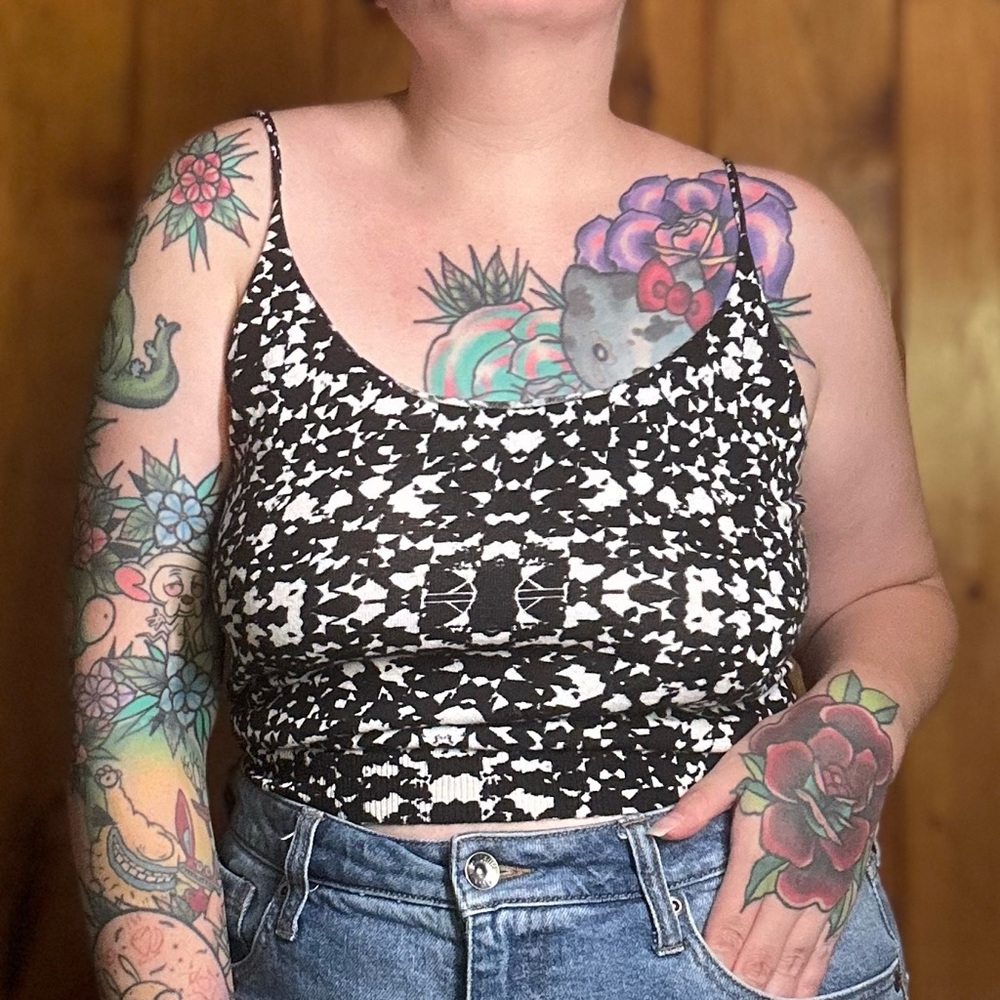 Joes Abstract Print Oversized Tank Top